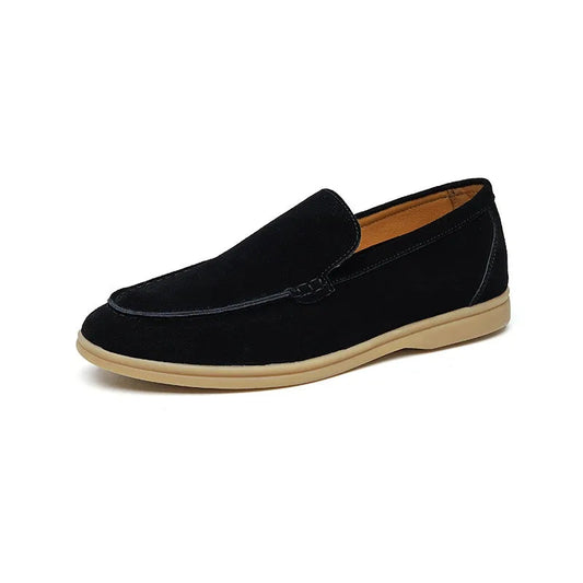 Premium Suede Loafers - Black